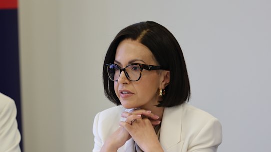 Acting premier Prue Car at a roundtable convened to discuss sexual violence on Friday. 