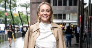 Sharon Stone’s Classic, Go-With-Everything Fall Coat Is the Layer You’ll Wear on Repeat