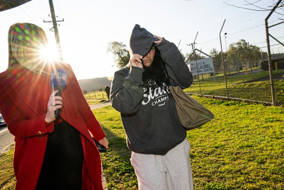 Tayla Brailey leaving Amber Laurel Correctional Centre. She said the media coverage amounted to additional punishment.