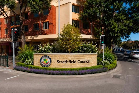 AI-generated images of what future Strathfield Council gateway signage could look like after the words “Always was, always will be” and “Wangal Country” are removed.