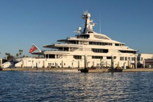 Mysterious super yacht’s secret A-list owner unmasked after days of dominating LA harbor