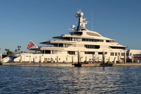 Mysterious super yacht’s secret A-list owner unmasked after days of dominating LA harbor