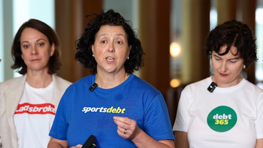 Mackellar MP Sophie Scamps with Monique Ryan and Kate Chaney earlier this month.