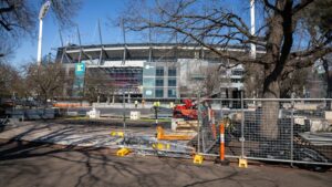 Why the league’s new perimeter setup sparked debate over public access to Yarra Park