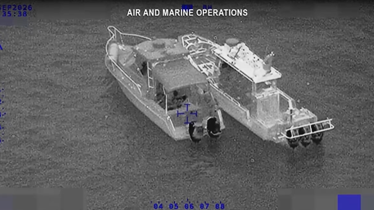 Coast Guard intercepting a human smuggling vessel near Florida