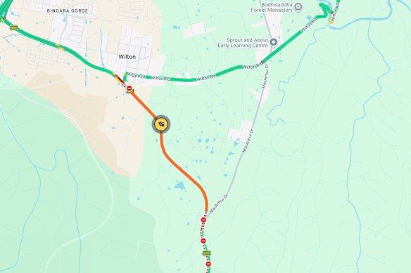 Live Traffic NSW shows the crash has left parts of Picton Road closed.