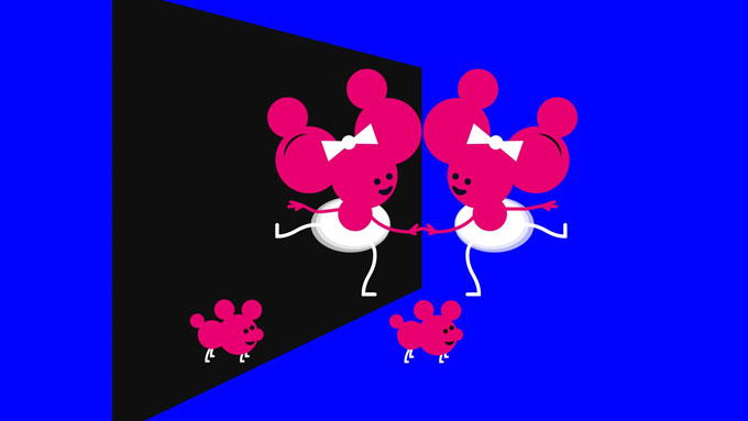 A cartoon of a molecule and its mirror image is shown.