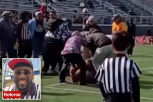 Massachusetts girls flag football game descends into chaos as coach and referee brawl in front of kids