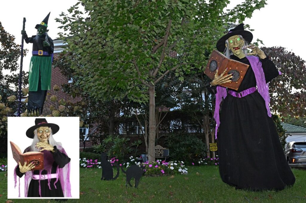 NYC pols call on Amazon to pull ‘demeaning’ Halloween witch animatronic with Star of David spell book