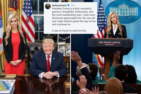 Katie Zacharia shares Instagram post praising Trump after being fired as White House press secretary