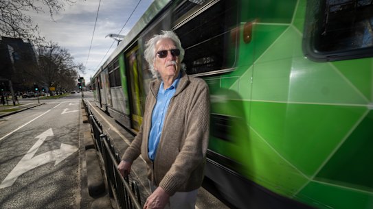 Neil Rickards says there should be improved safety measures on trams, particularly for older passengers.