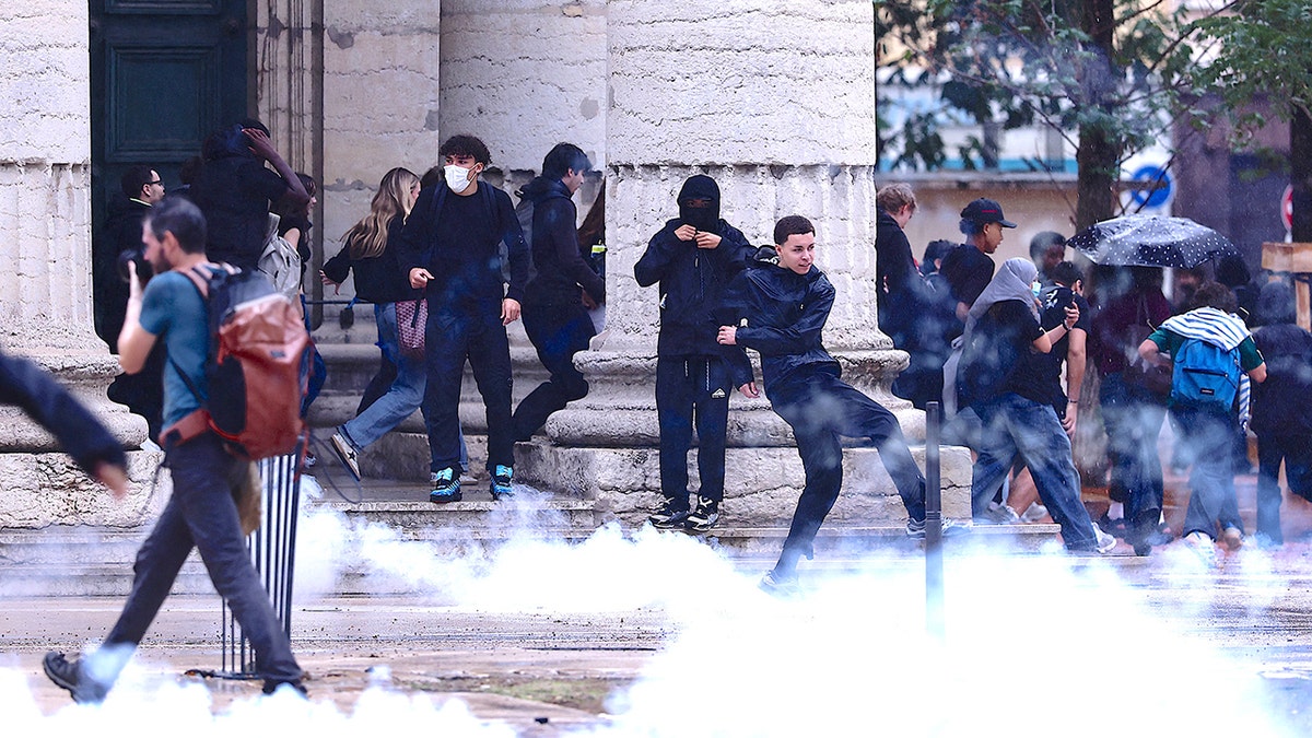 Students protest in France