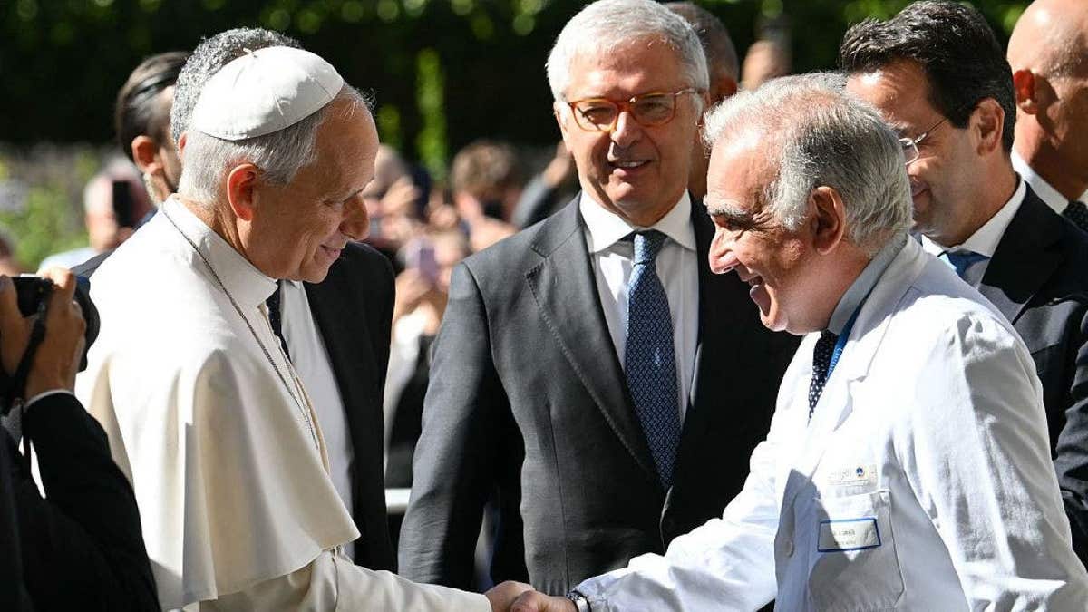 Pope Leo at the hospital