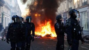 France's Macron blames protests on 'ultra-left groups whose aim is to bring down the Republic'