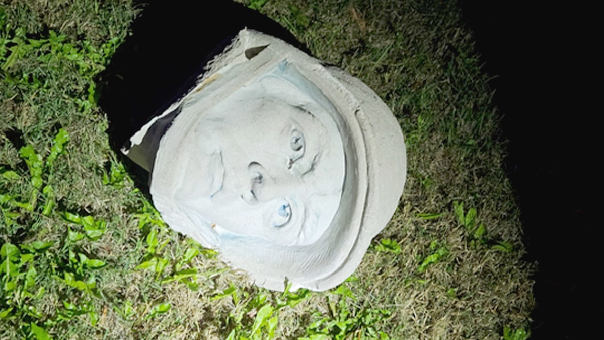 Depicted soldier's head