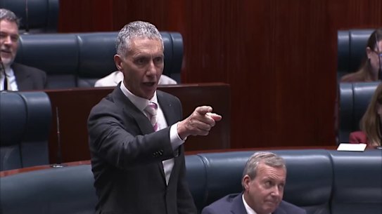 Higher Education Minister Tony Buti in parliament on Wednesday.