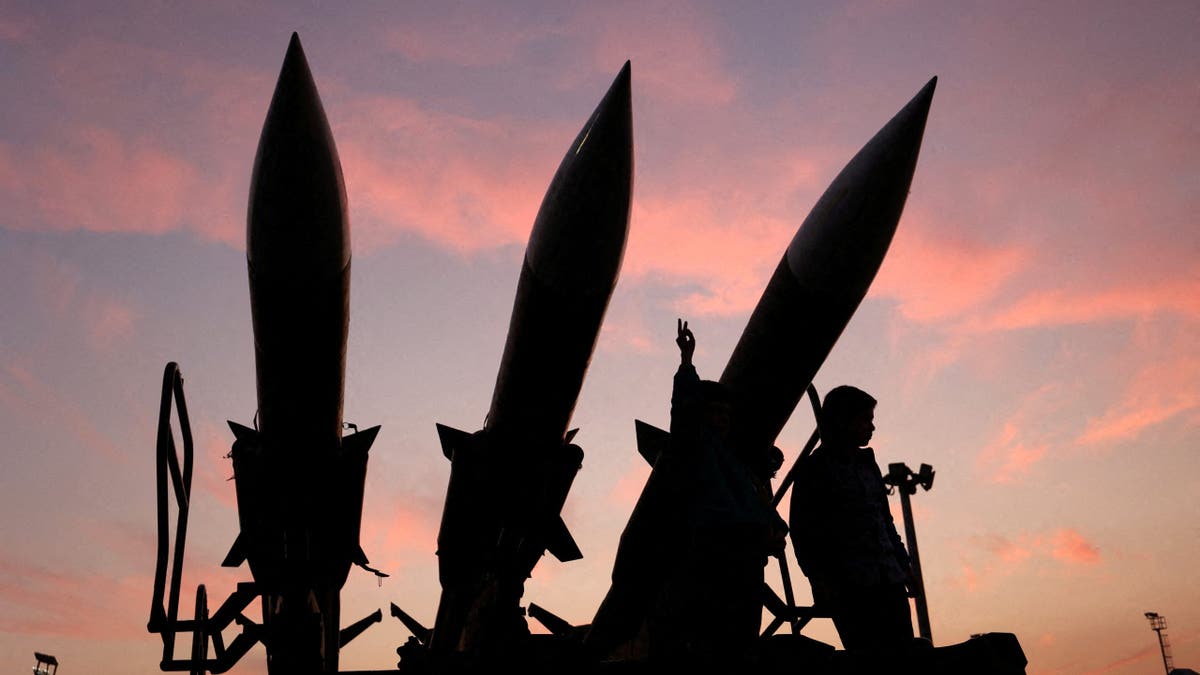FILE PHOTO: Iranian missiles are displayed at the Islamic Revolutionary Guard Corps (IRGC) Aerospace Force Museum in Tehran, Iran, November 15, 2024. Majid Asgaripour/WANA (West Asia press Agency) via REUTERS ATTENTION EDITORS - THIS IMAGE HAS BEEN SUPPLIED BY A THIRD PARTY//File Photo
