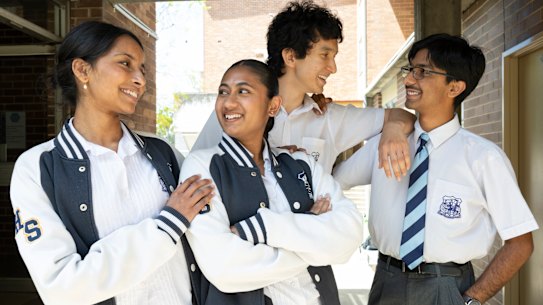 Renuka Parmesh, Nithya Potlakayala, Darnish Noori and Mayukh Mandala have just sat their HSC exams at Parramatta High School.