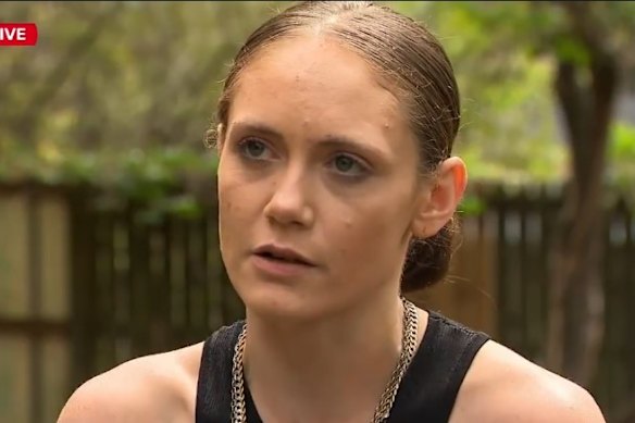 Owner Layla Evans before her arrest on Saturday over the attack.