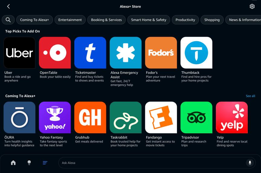The Alexa Plus app store
