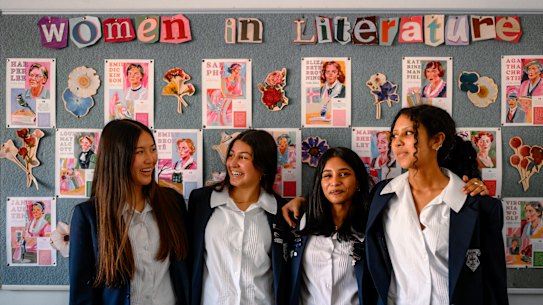 Students at Strathfield Girls, which over the past four years has already taken steps to change assessment tasks in the face of AI.