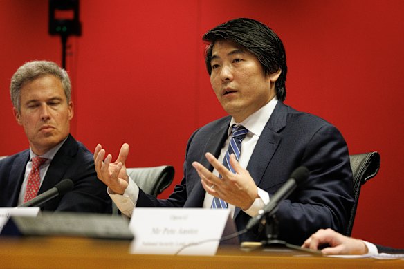 Jason Kwon from OpenAI appears at a federal parliamentary AI inquiry on October 6.