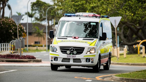 Paramedics took the man to Princess Alexandra Hospital with chest, pelvic and arm injuries.