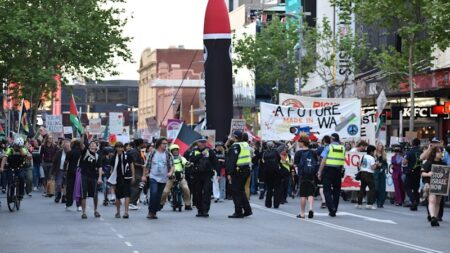Heavy police presence and tight security as major defence event kicks off