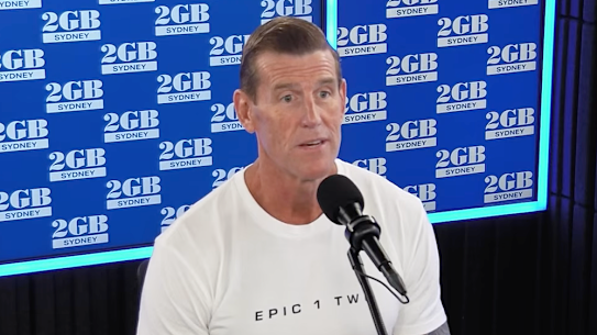 Ben Roberts-Smith in the 2GB studio.