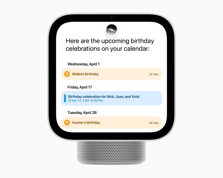 HomeView with a calendar onscreen
