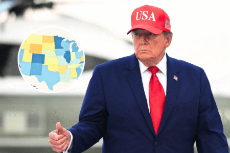 Map Shows Trump’s Approval Rating in Each State After 21 Months