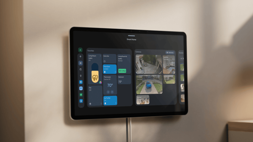 Echo Show 16 showing smart home controls.