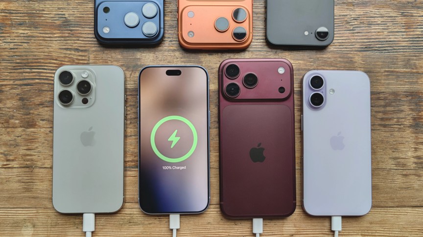 A number of iPhone models charging at the same time