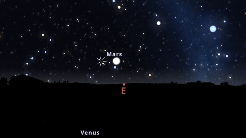 A graphic showing where the Leonids meteor shower will come from.