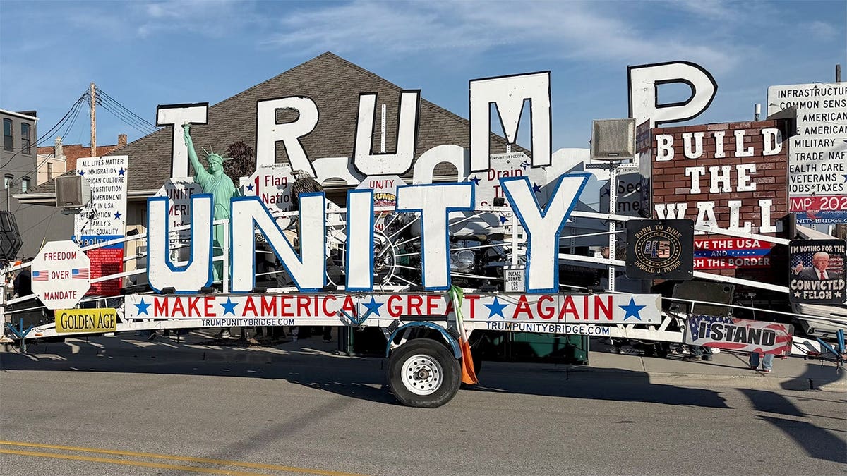 MAGA float at Trump rally