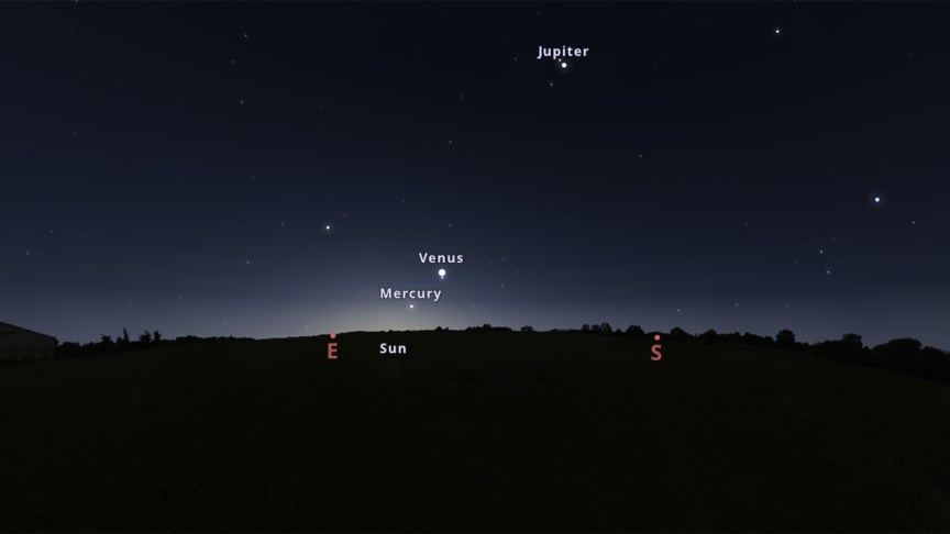 A four-planet alignment taking place in the middle of November 2026.