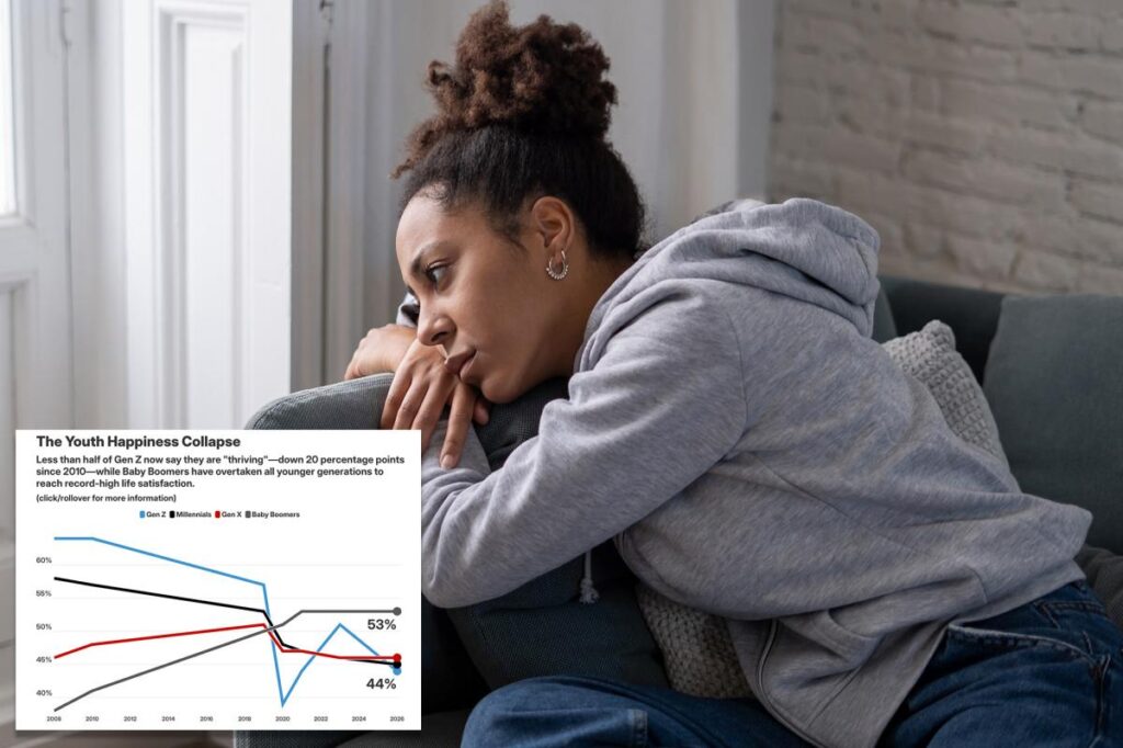 Gen Z is way, way more miserable than previous generation — and 1 in 4 are being treated for depression: poll