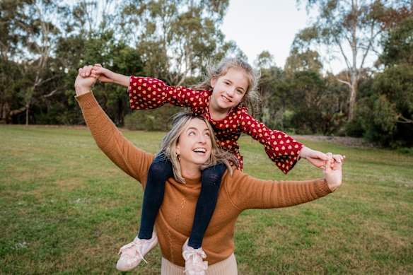 Poppy Stevens and her mother Ali. Poppy, 5, has a faulty gene too big for gene therapy.