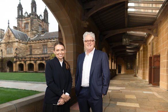 Former New Zealand prime minister Jacinda Ardern and University of Sydney vice chancellor Professor Mark Scott. 
