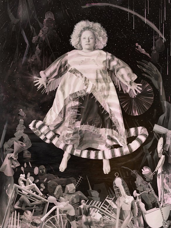 Julie Fragar’s Flagship Mother Multiverse (Justene) won the Archibald Prize in 2025.