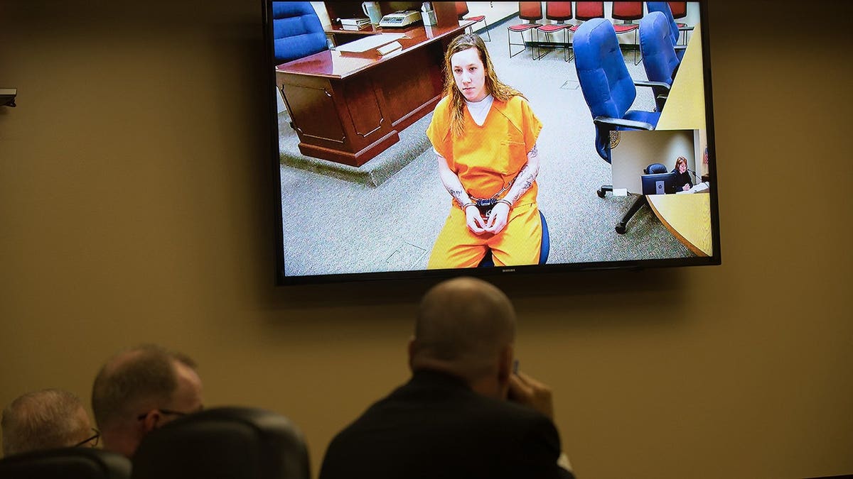 Bailey Boswell appears via video conference during her first court appearance before Judge Linda Bauer.