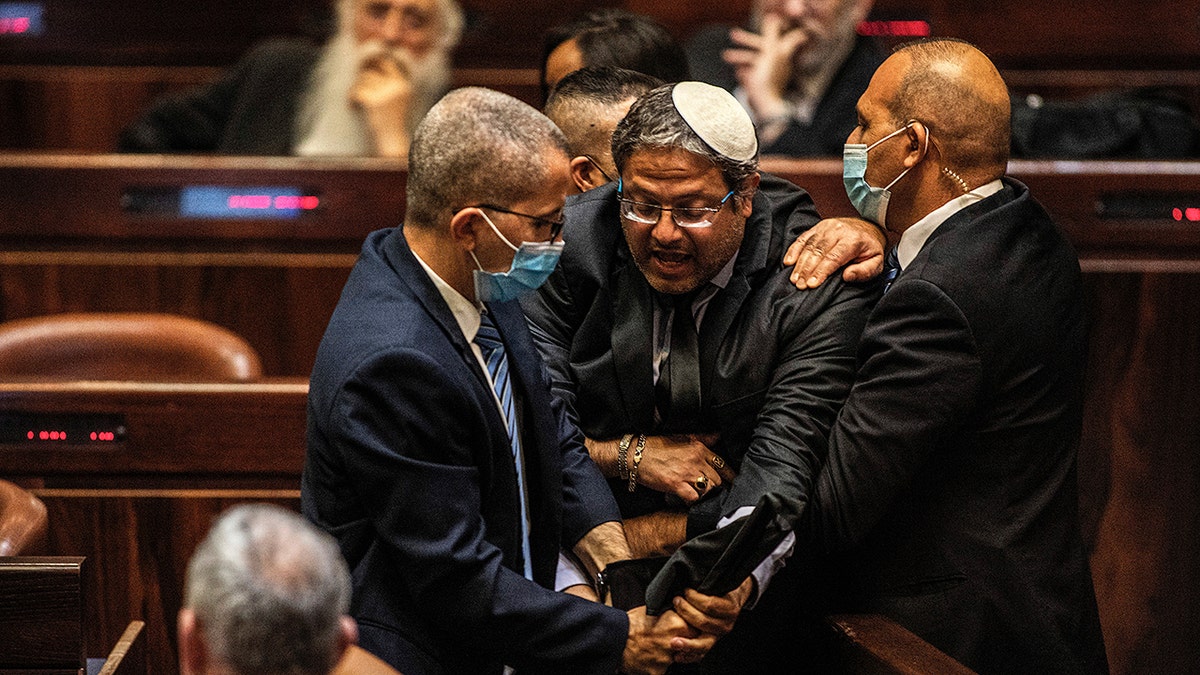 Security scuffle with Ben Gvir.