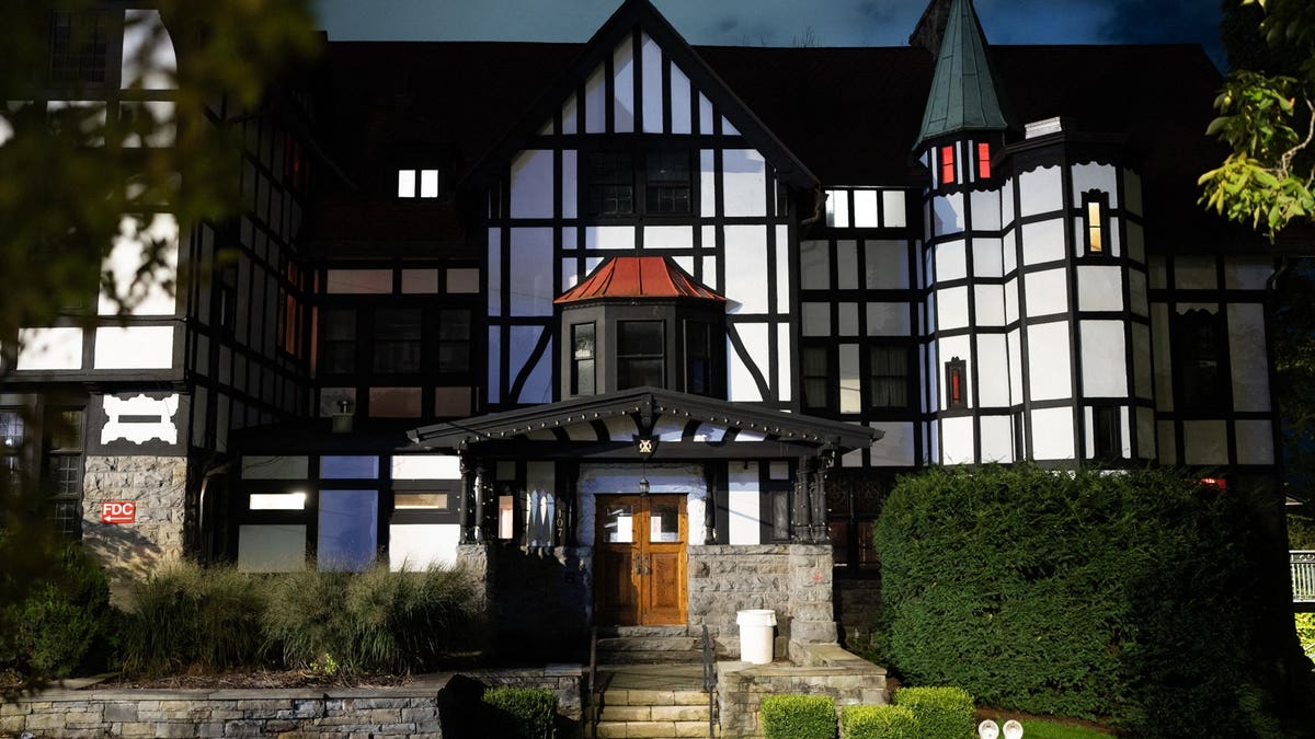 Chi Phi fraternity house on Cornell University campus in Ithaca, New York.