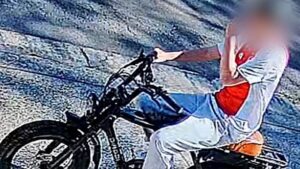 Police release CCTV images of male on e-bike as investigation continues