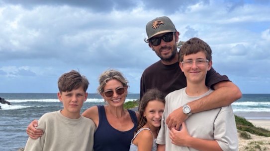 The Bolt family, including 16-year-old Seth (right), dad Carson (top), siblings Dakota (middle) and Taj (left), and mum Tanya (centre left).