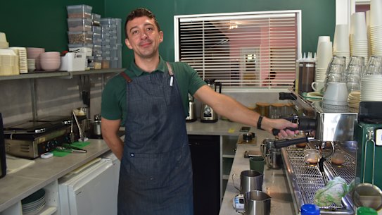 Somewhere Coffee owner Richie Harrop.
