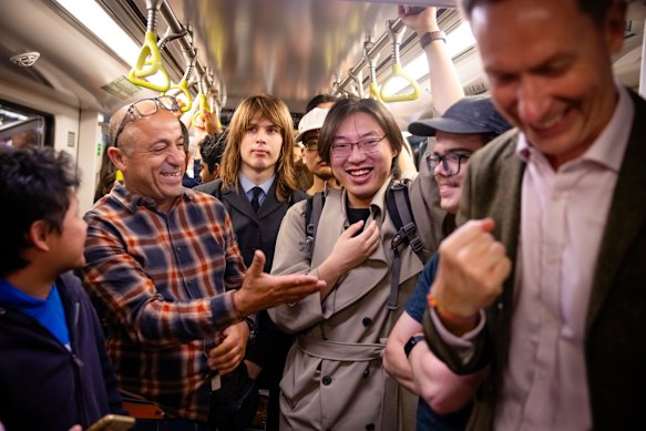 The first train service was jam-packed with rail enthusiasts and residents from Sydney’s south-west.