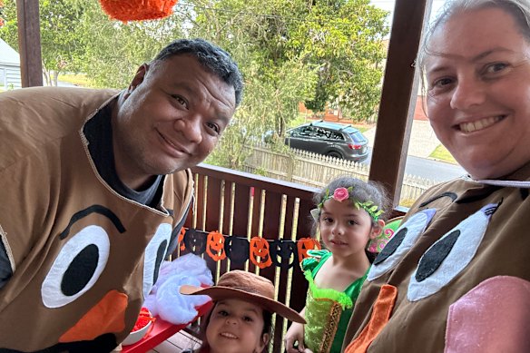 The Ngaluafe family celebrating Halloween.
