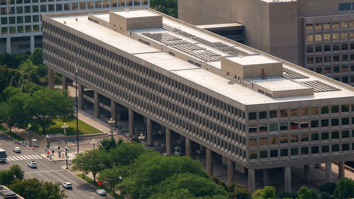 The James V. Forrestal Building which houses the U.S. Department of Energy (DOE) headquarters is seen on June 3, 2025 in Washington, D.C.