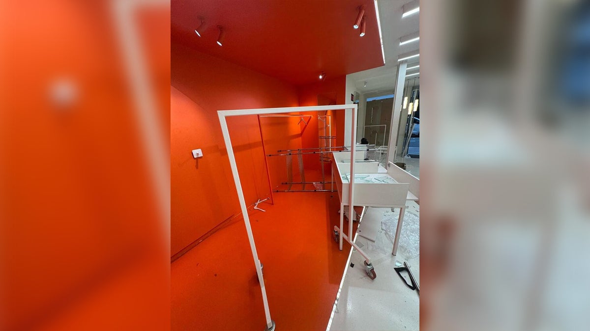 Vandalized shop in Montpellier